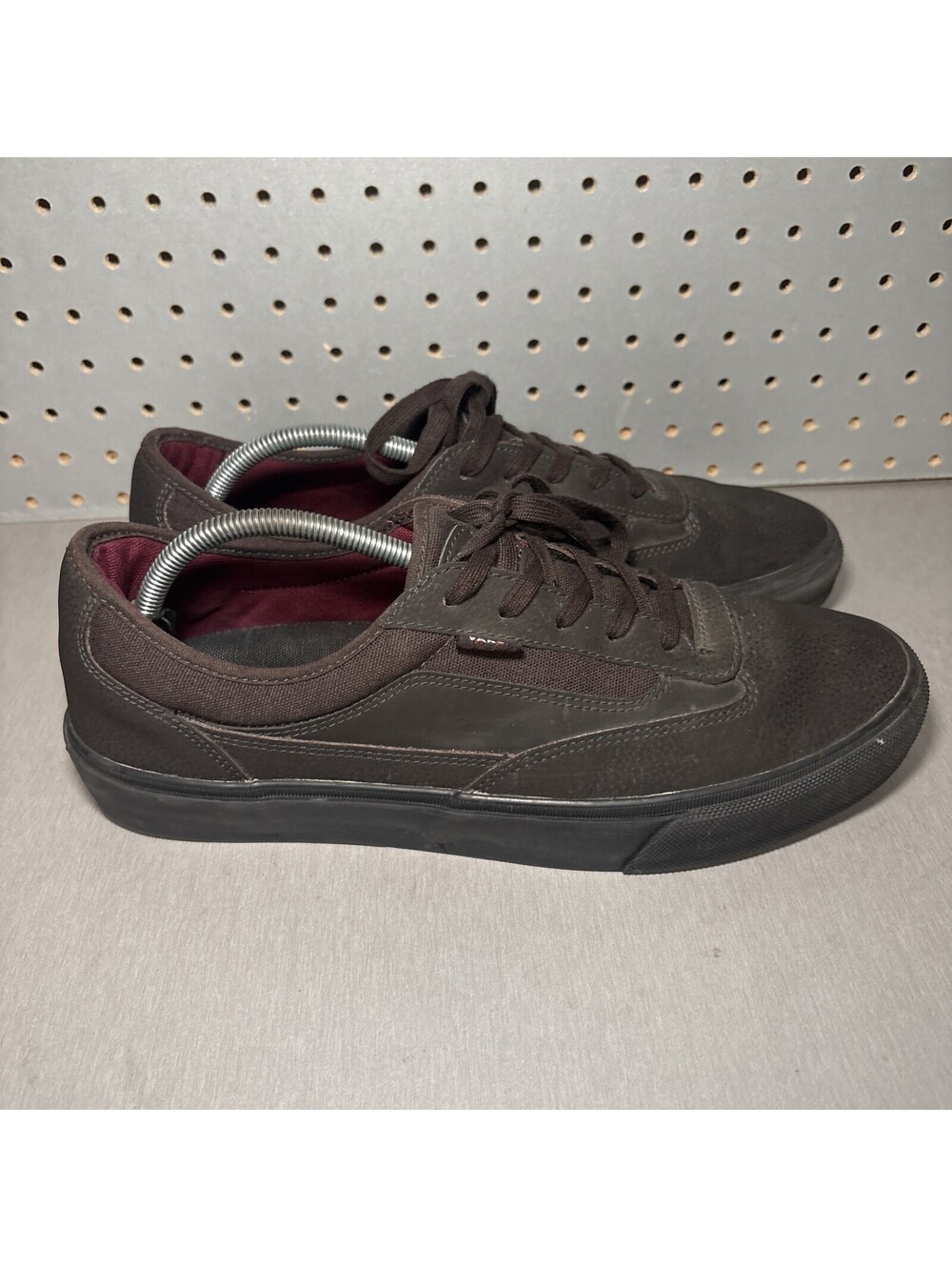 Vans Curren Caples Shoes Men Sz 12 Dark Brown Maroon Sneakers Skate Sneakers